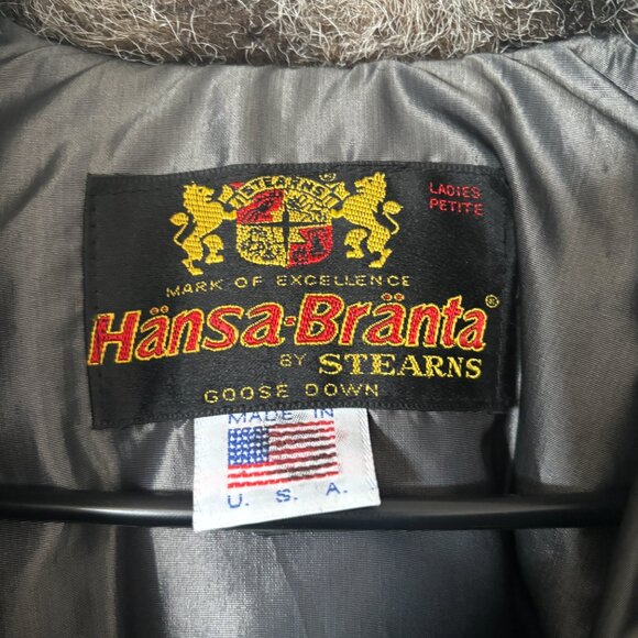 Vtg Petite (XS/S) Hansa Branta by Stearns Goose Down Coat - USA Made, faux fur - Picture 3 of 9